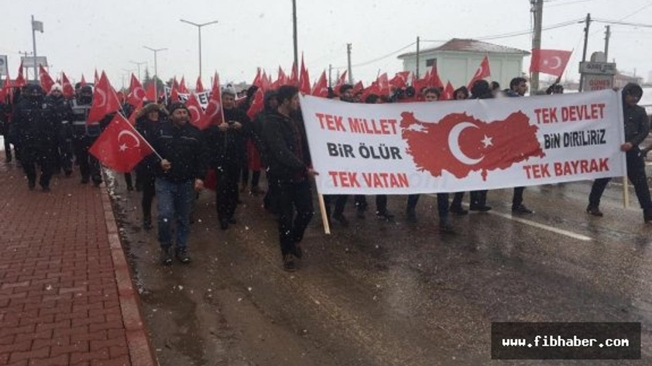 Hacıbektaş "Teröre Lanet" Yürüyüşünde Tek Yürek Oldu!