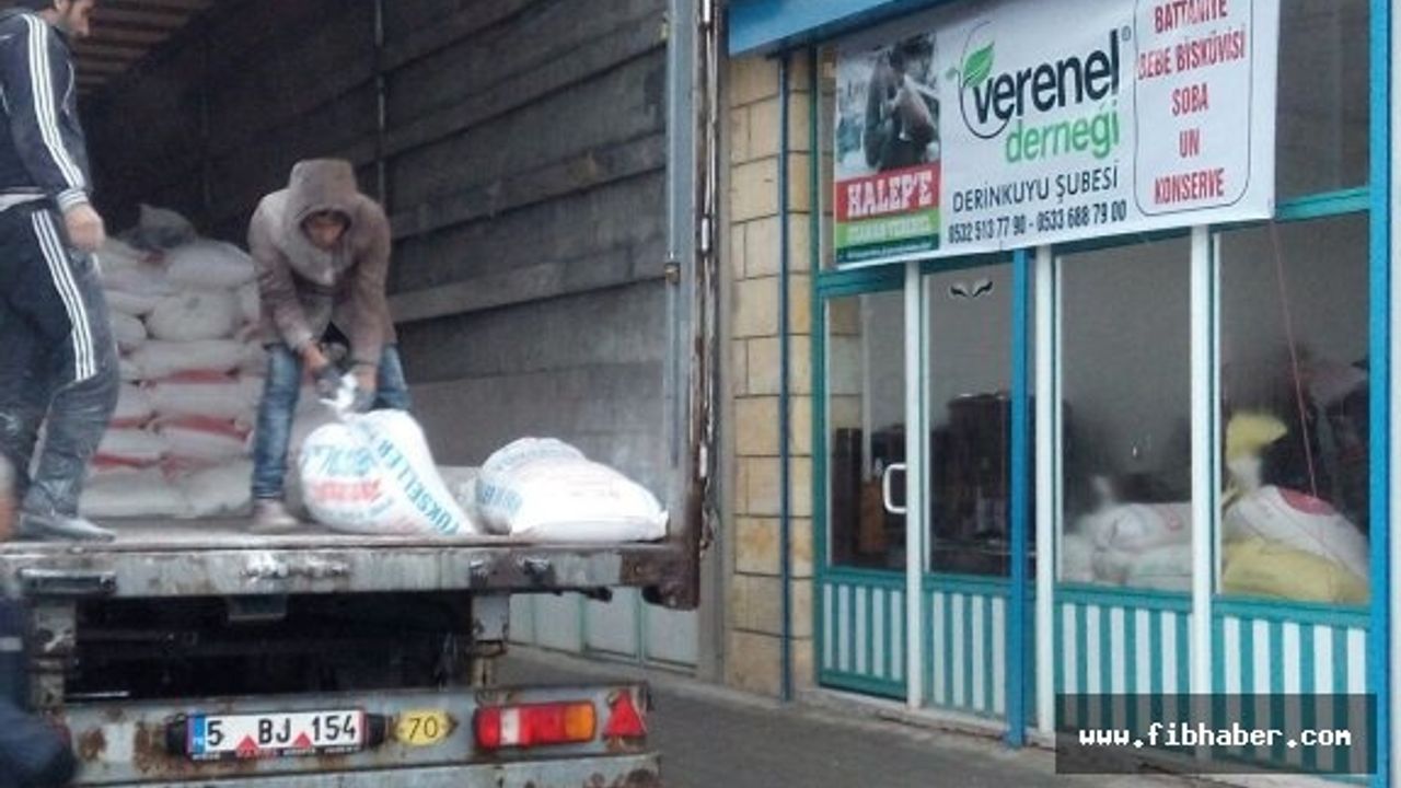 Nevşehir Verenel Derneği Halepe 1 Tır Un Gönderdi