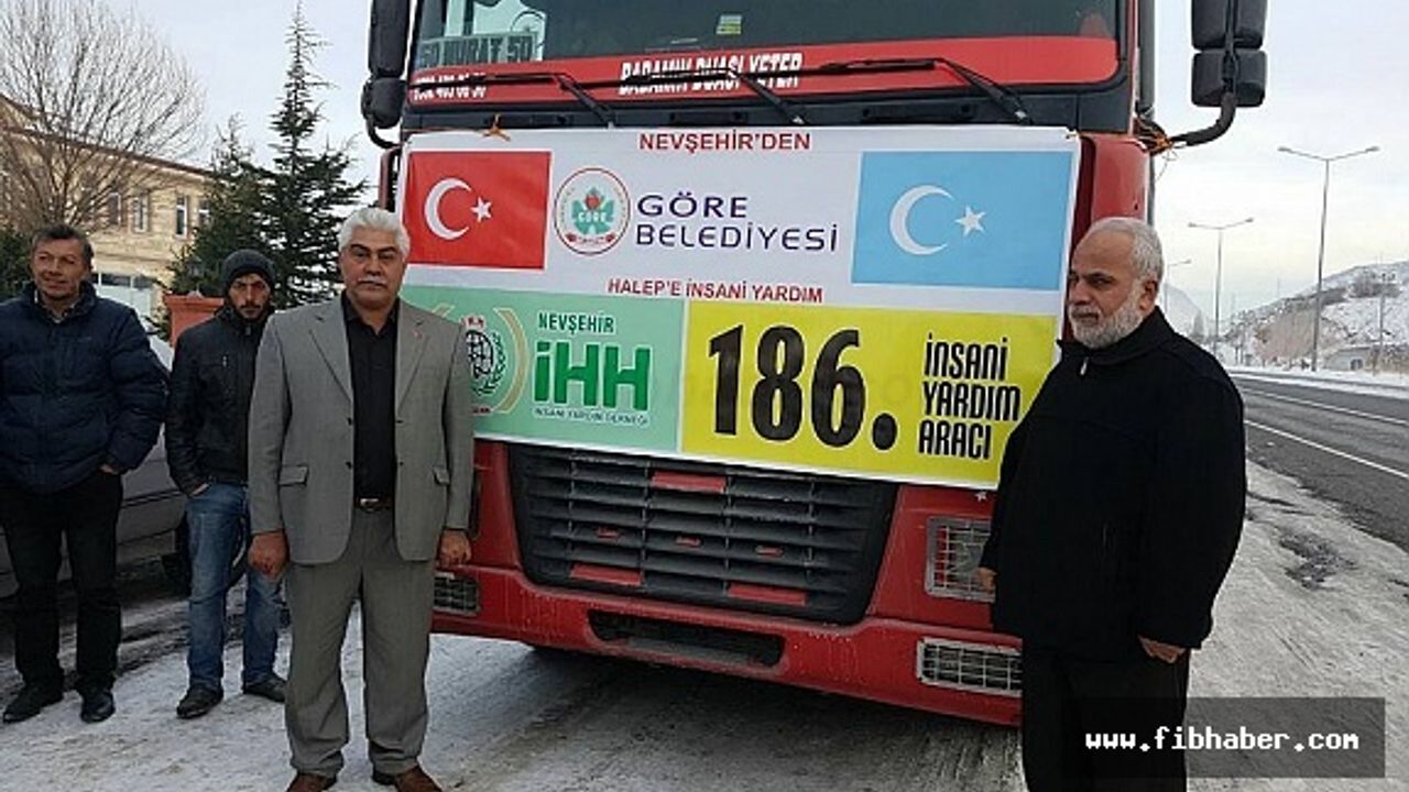 Nevşehir’den Halep’e 186. yardım Tır'ı Göre Kasabasından