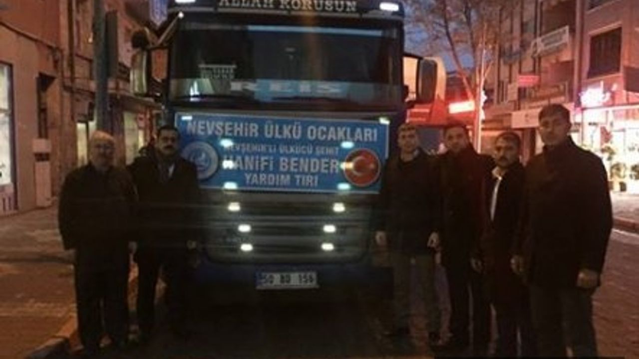Nevşehirli ülkücülerden Halep’e 13 ton yardım