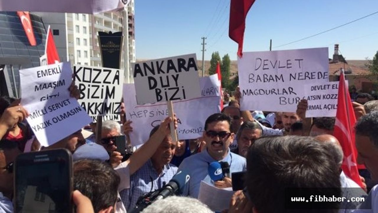 Kozza Termal mağdurları Kozaklı'da eylem yaptı