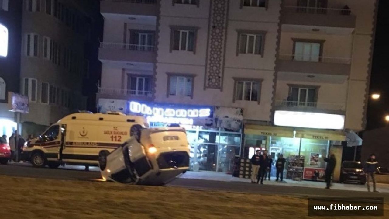 Nevşehir'de Kontrolden çıkan otomobil takla attı