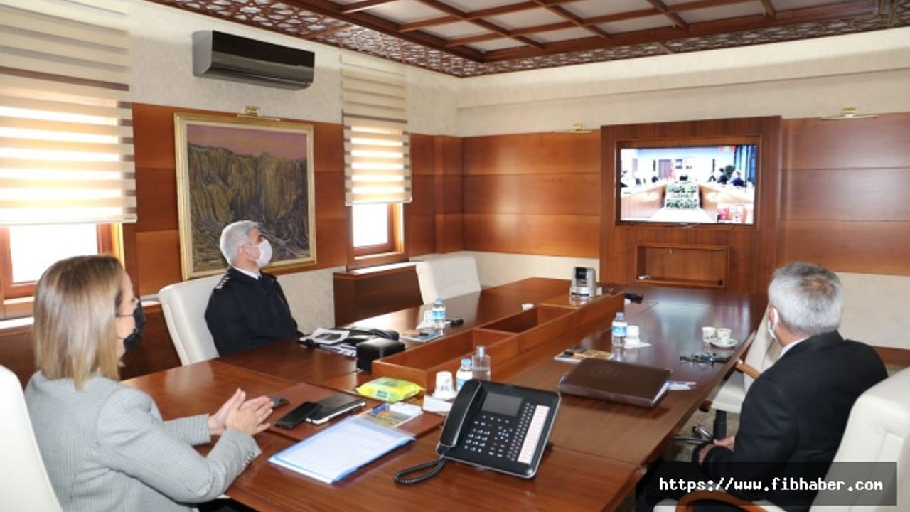 Nevşehir Valisi Becel, Bakan Soylu ile VKS Toplantısına katıldı