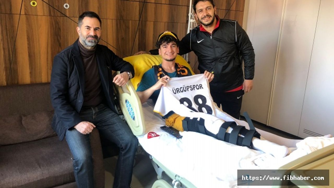 Ürgüpspor'dan futbolcusu Burak Demirbaş'a moral ziyareti