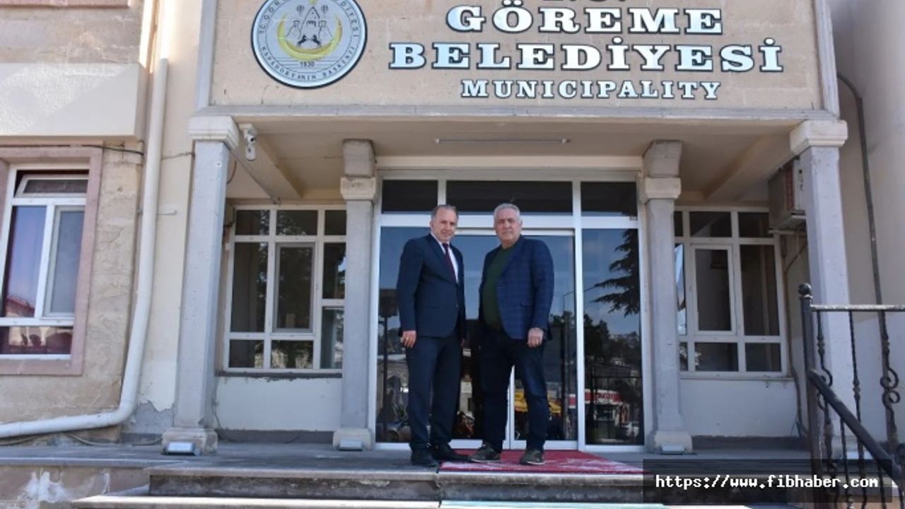 Uzundere Belediye Başkanı Aktoprak Göreme'de Başkan Eren'i ziyaret  etti