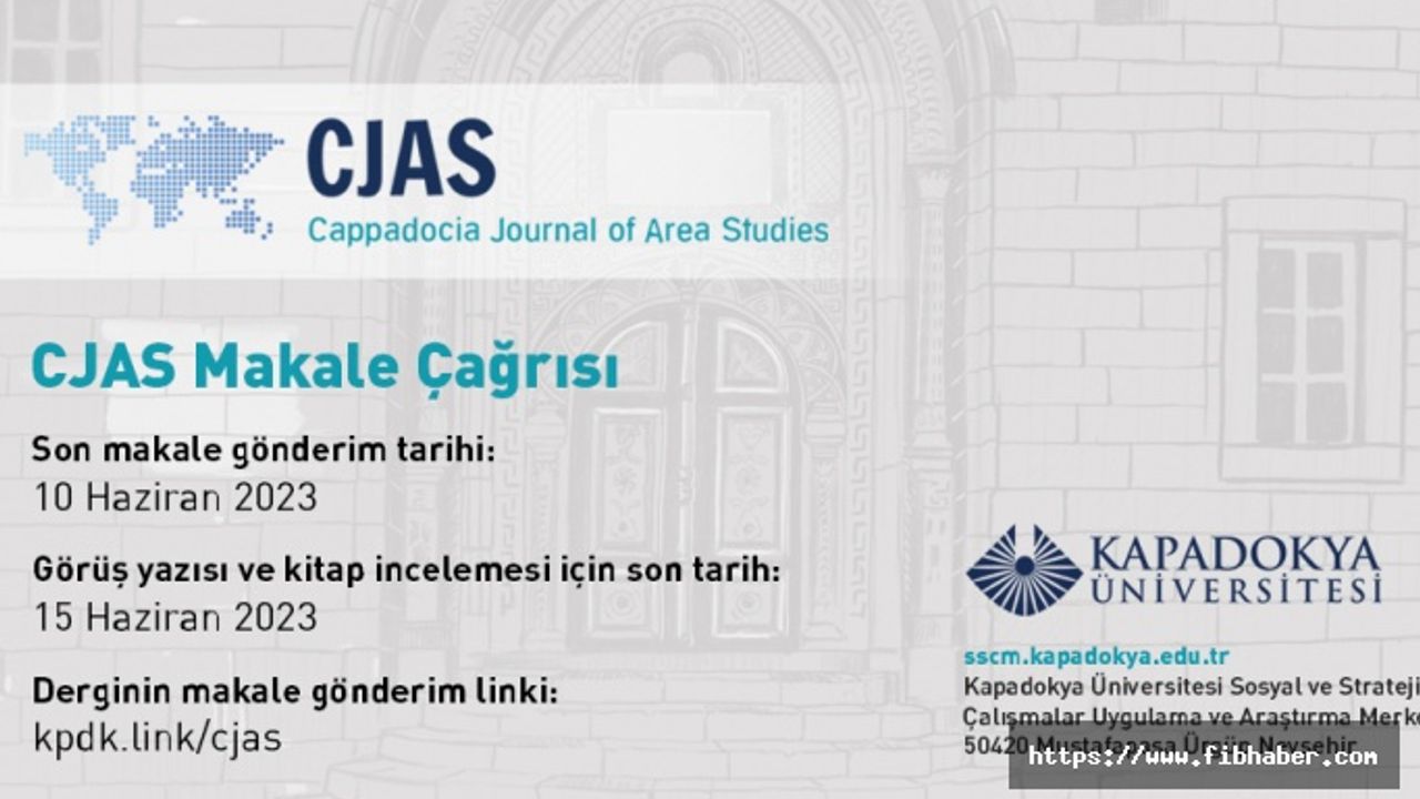 Kapadokya Üniversitesi'nden CJAS İçin Makale Çağrısı