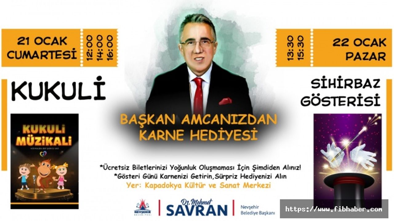 Çocukların Karne Hediyesi Hafta Sonu Nevşehir Belediyesi’nden
