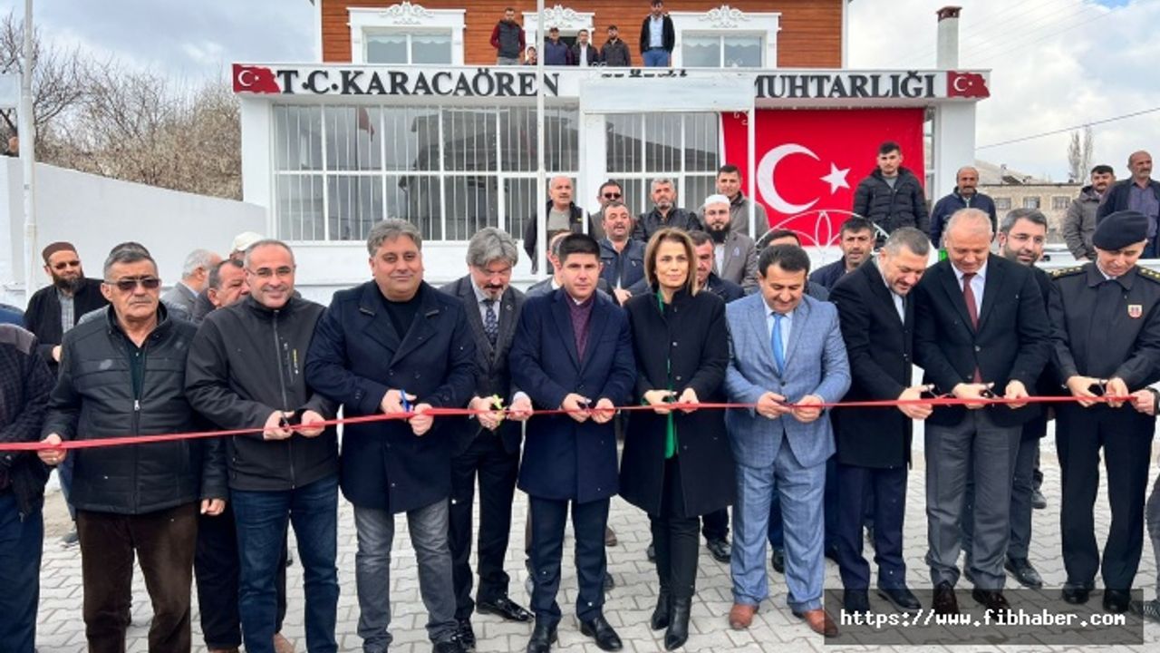 Karacaören Köyü Muhtarlık Binası Merasimle Açıldı