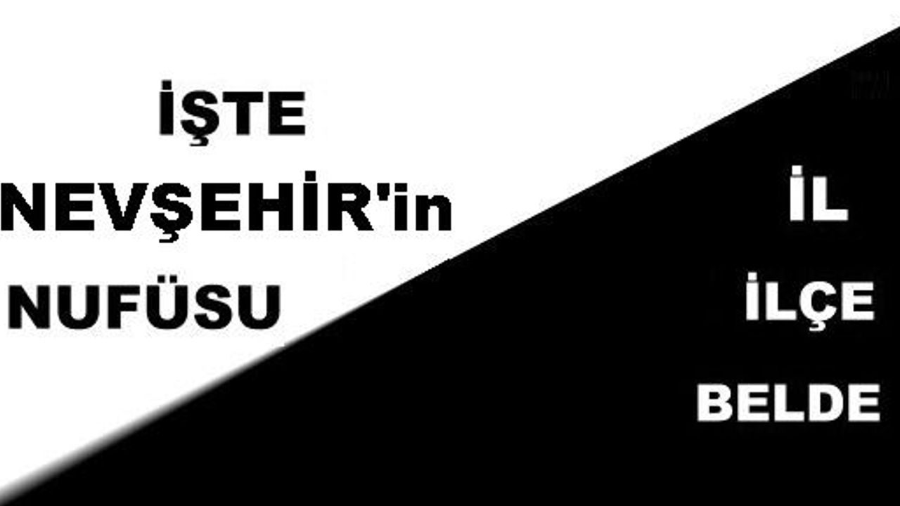 Nevşehir İli , ilçeleri ve beldeleri 2012 nufüs sayımı sonuçları.