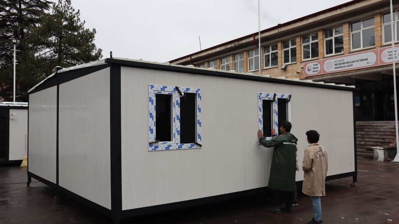 Nevşehir'de üretilen konteyner sınıflarda sona gelindi.