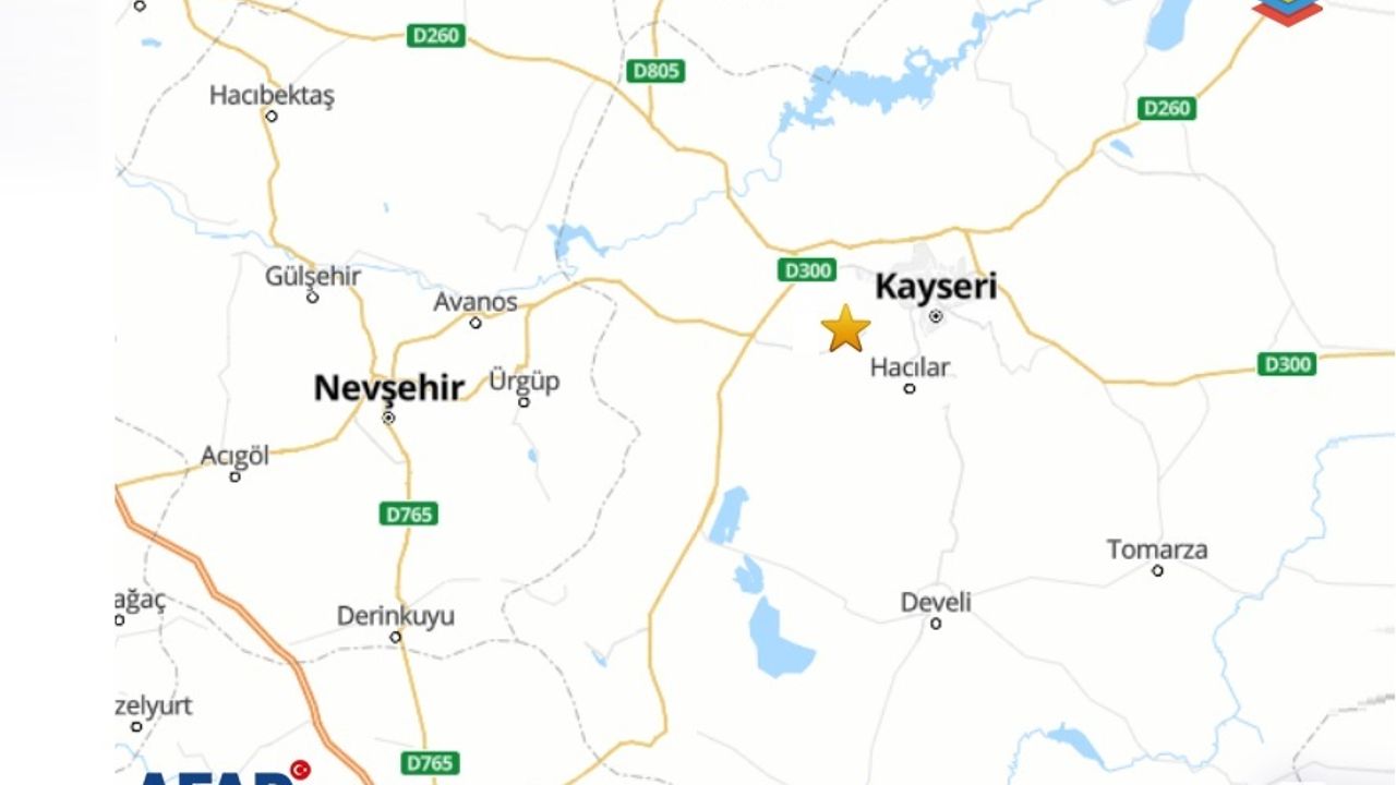 Kayseri yine sallandı! Nevşehir'den de hissedildi