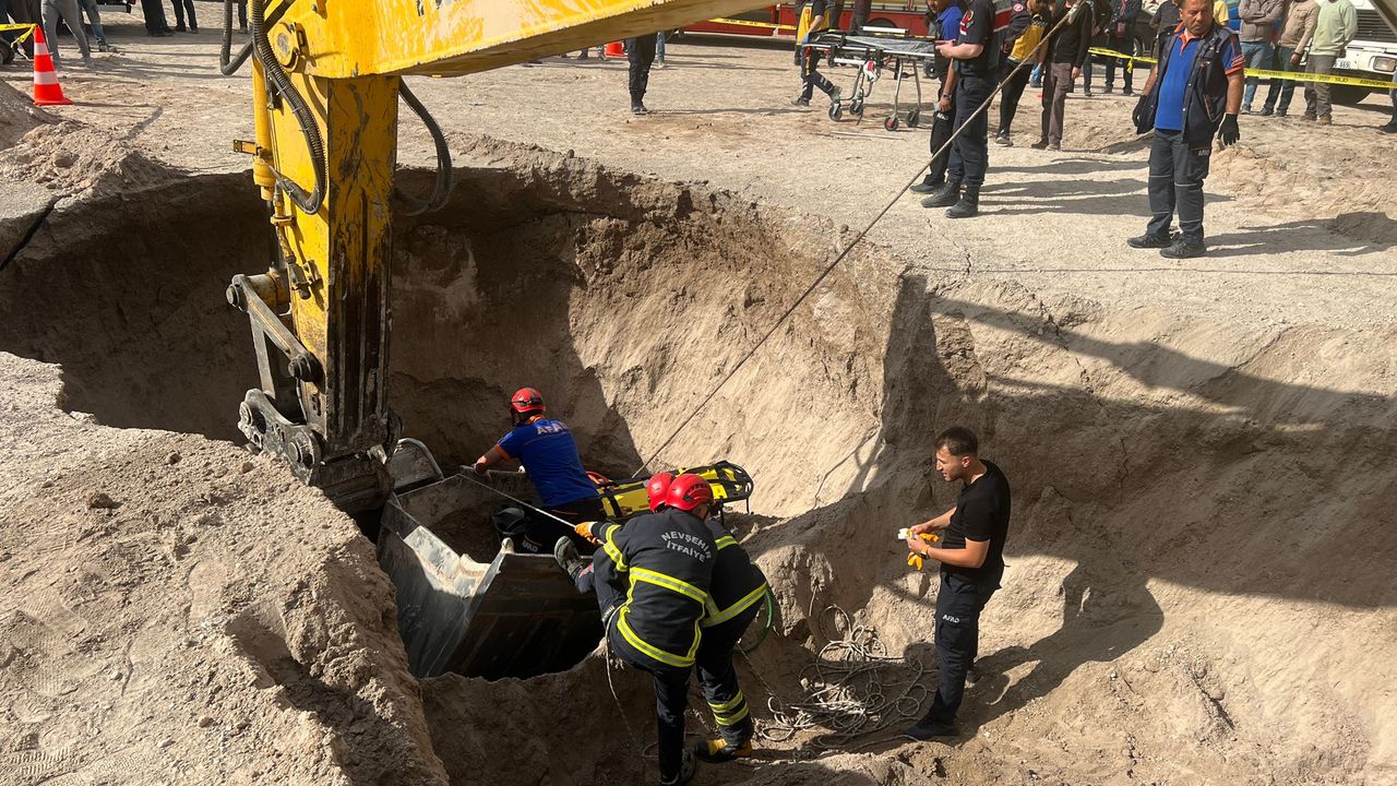 Nevşehir'de iş makinesi operatörü göçükte hayatını kaybetti