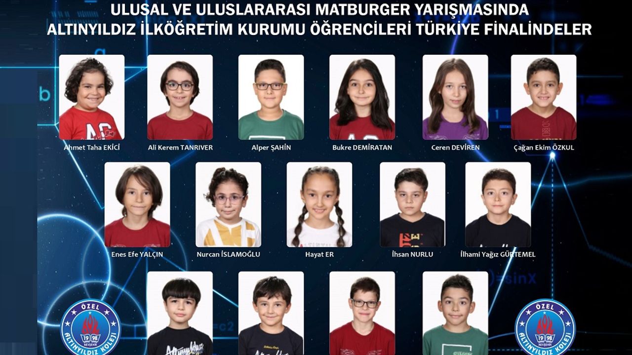 Altınyıldız İlköğretim Kurumu Öğrencileri Türkiye Finalindeler