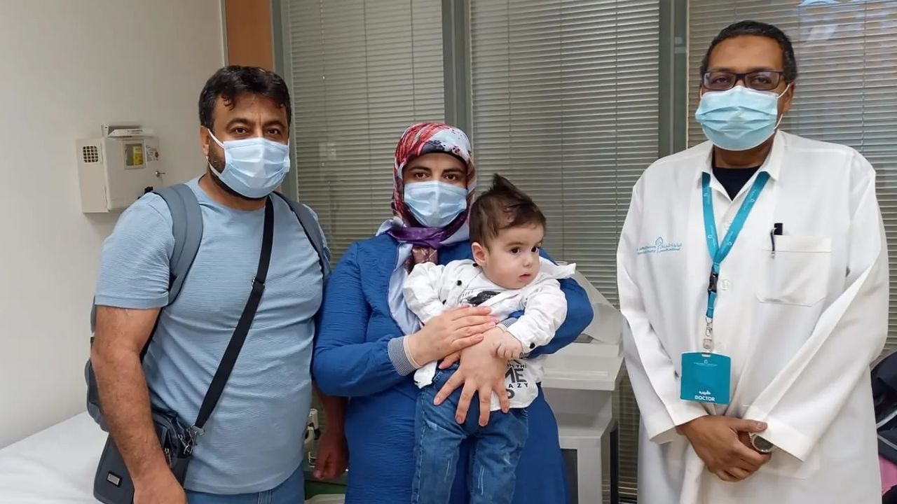 SMA Hastası Yusuf Eren'in Dubai'de tedavisine başlandı