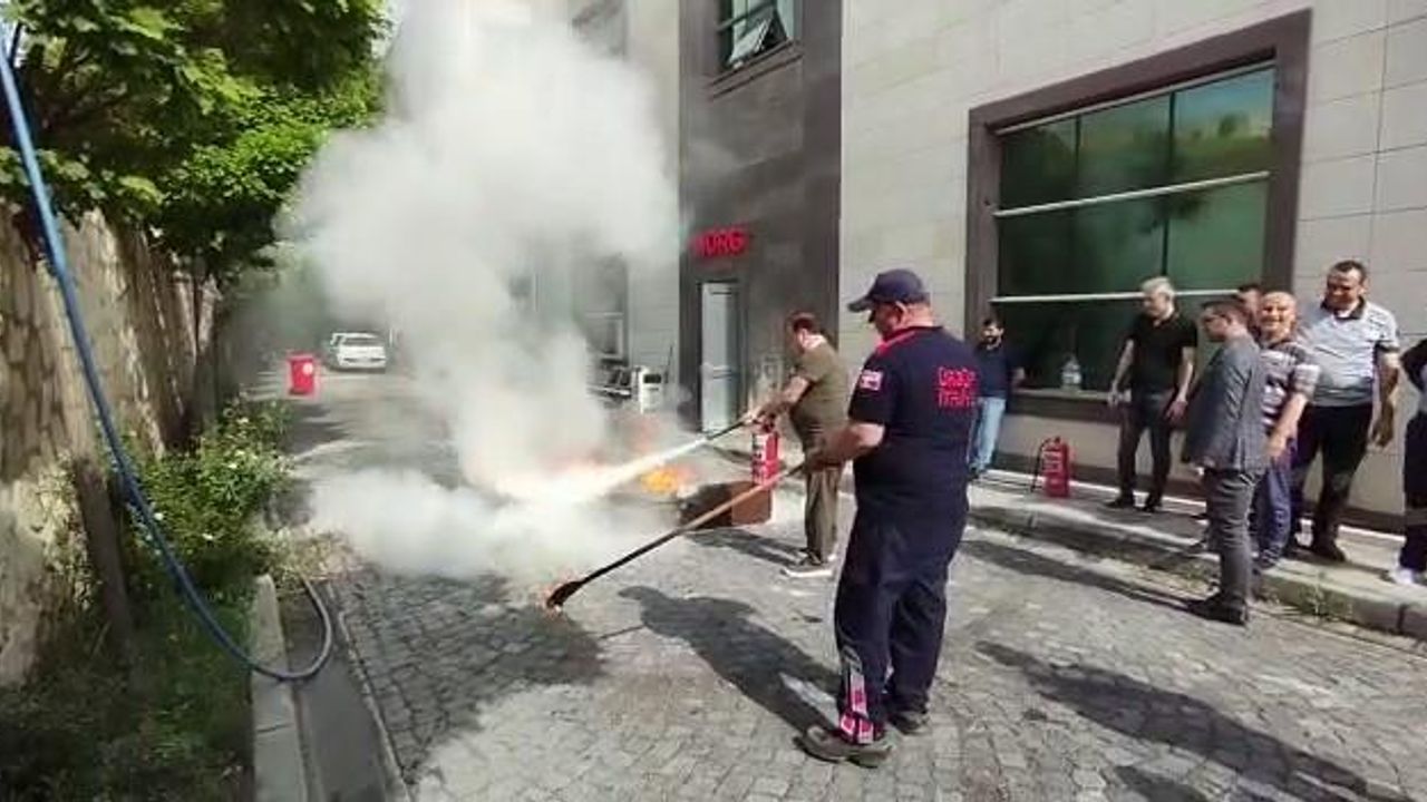Ürgüp devlet hastanesinde yangın tatbikatı yapıldı