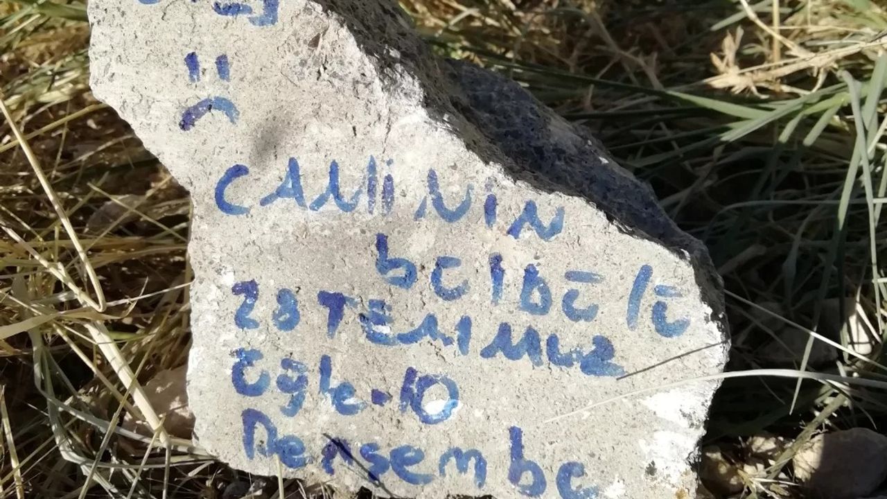 Nevşehir'de ölü buldukları kuşu gömüp mezar taşı yazdılar