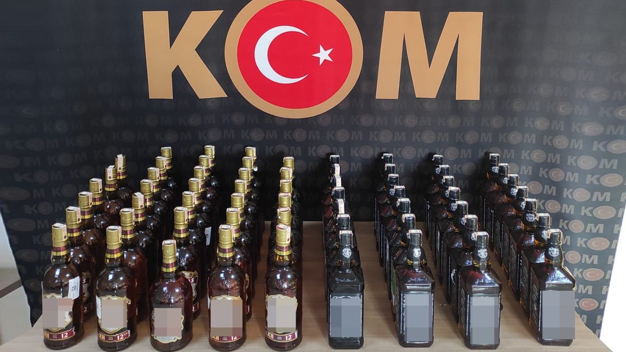 Nevşehir'de 61 şişe kaçak viski ele geçirildi