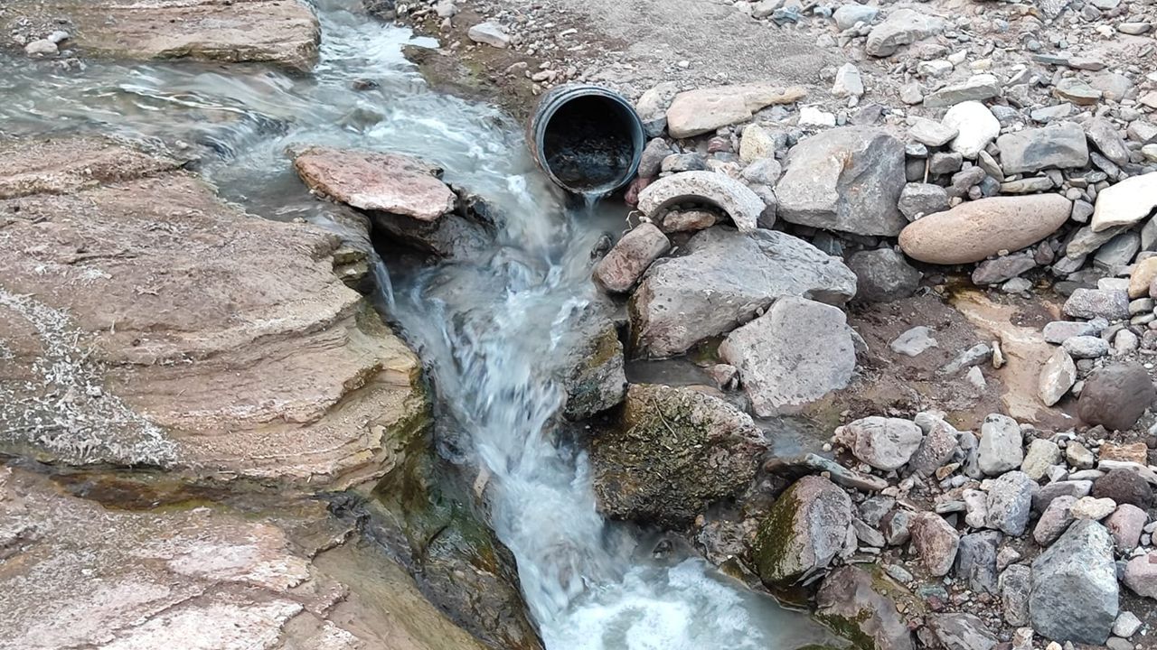 Nevşehir'in Yeşilöz köyünde kanalizasyon suyu isyanı