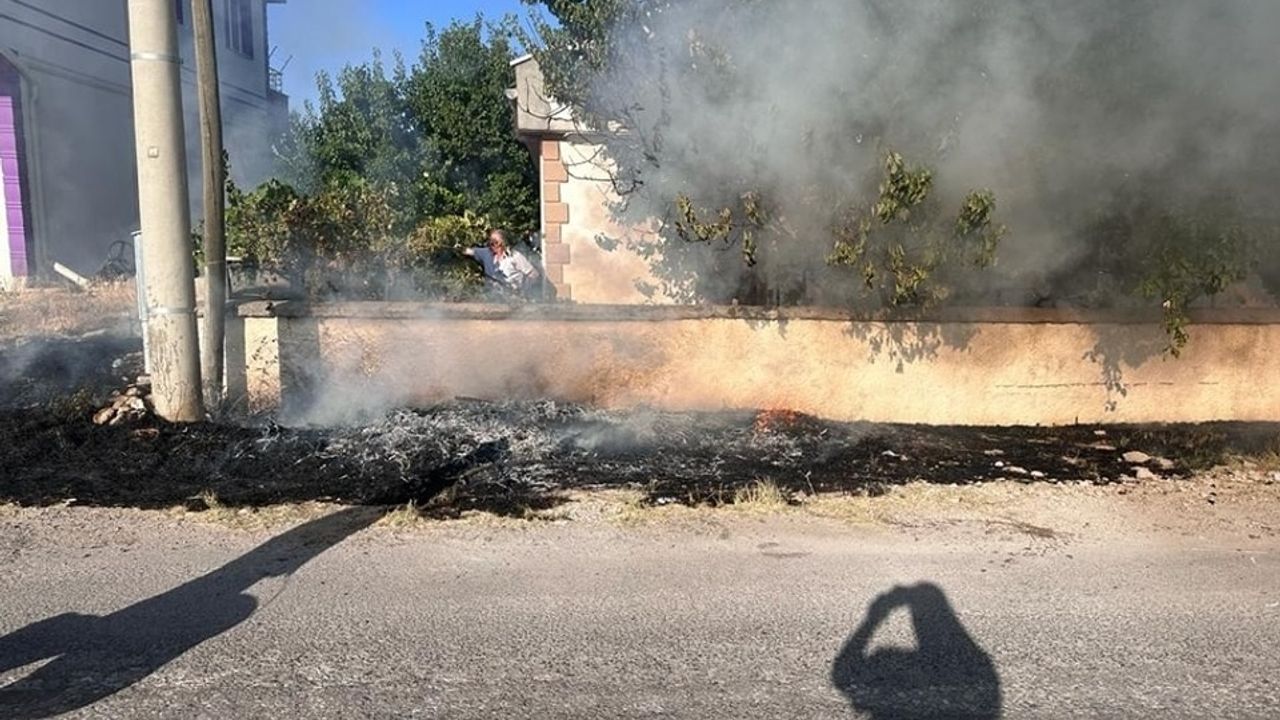 Nevşehir'de düğün konvoyu yangına neden oldu