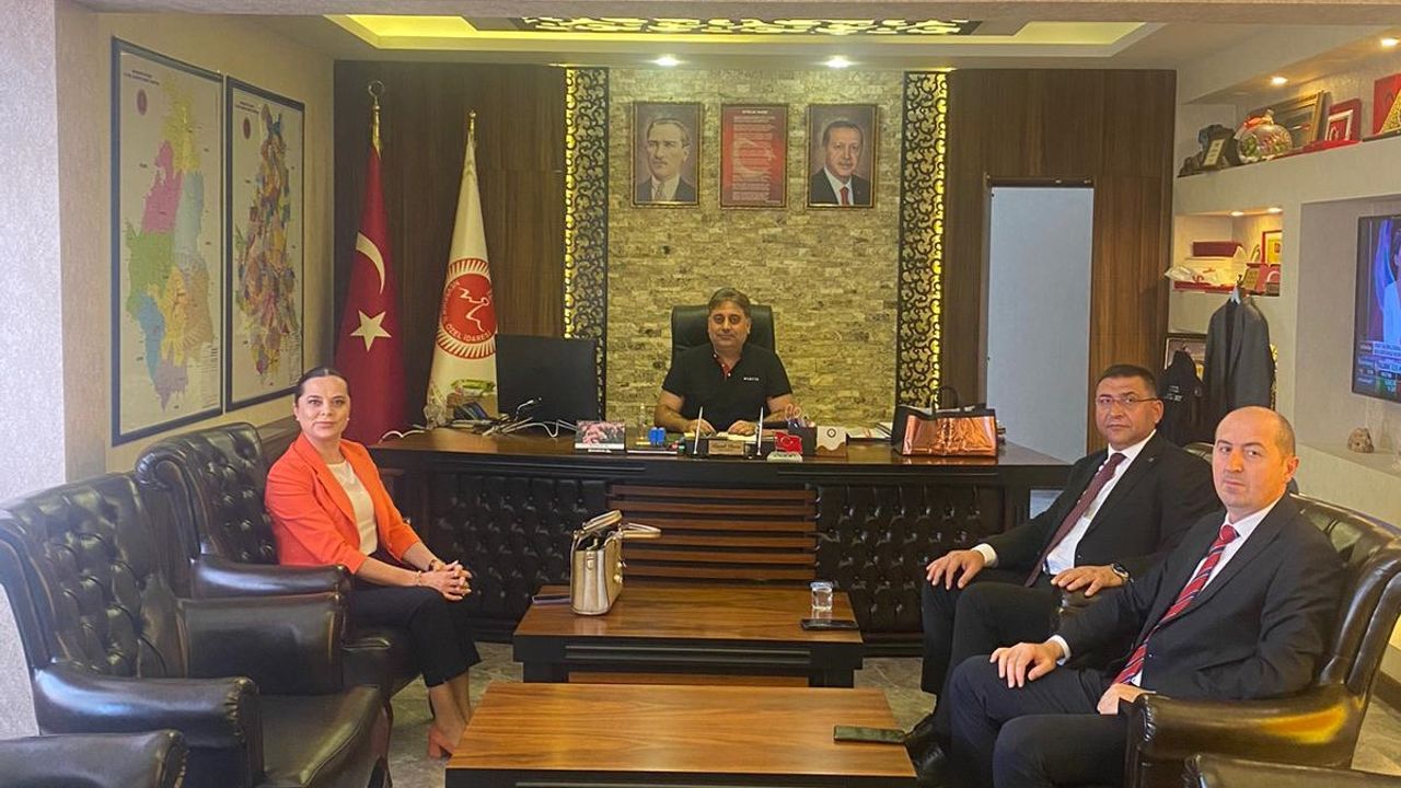 Halkbankası Kayseri Bölge Koordinatörü ve Nevşehir Halkbankası Müdürü Genel Sekreter Duru'yu Ziyaret Etti