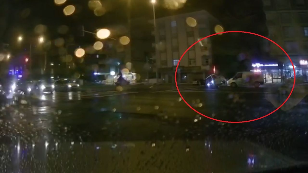 Nevşehir polis evi kavşağında bir garip kaza...
