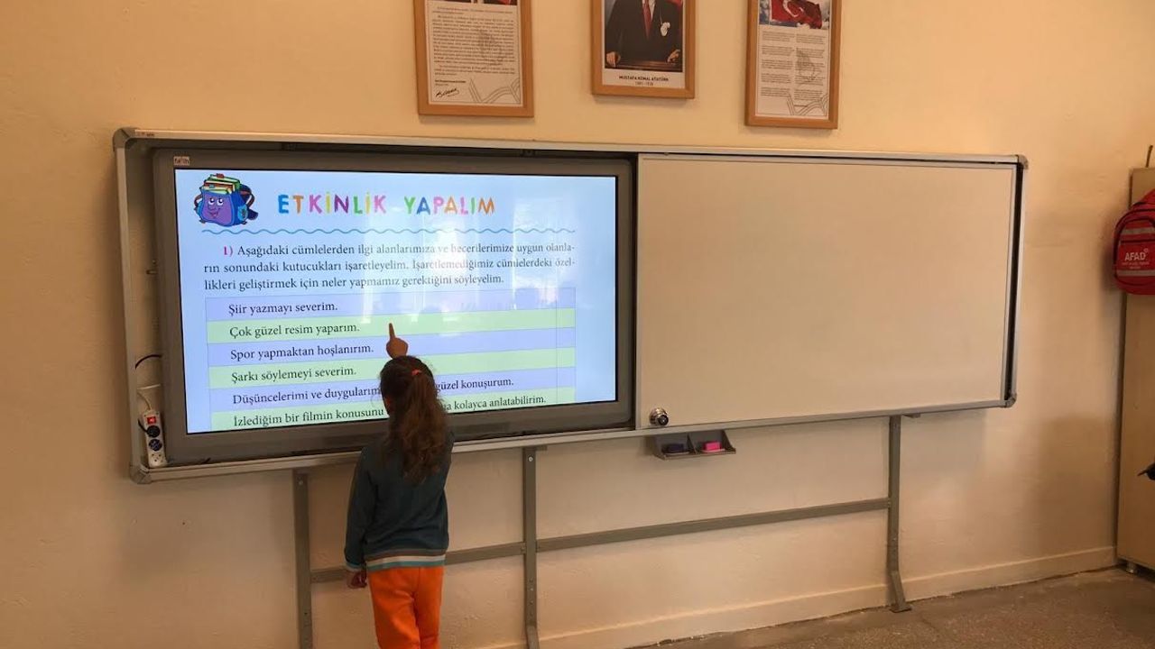 Nevşehir'de okullara 3.090 etkileşimli tahta kuruldu