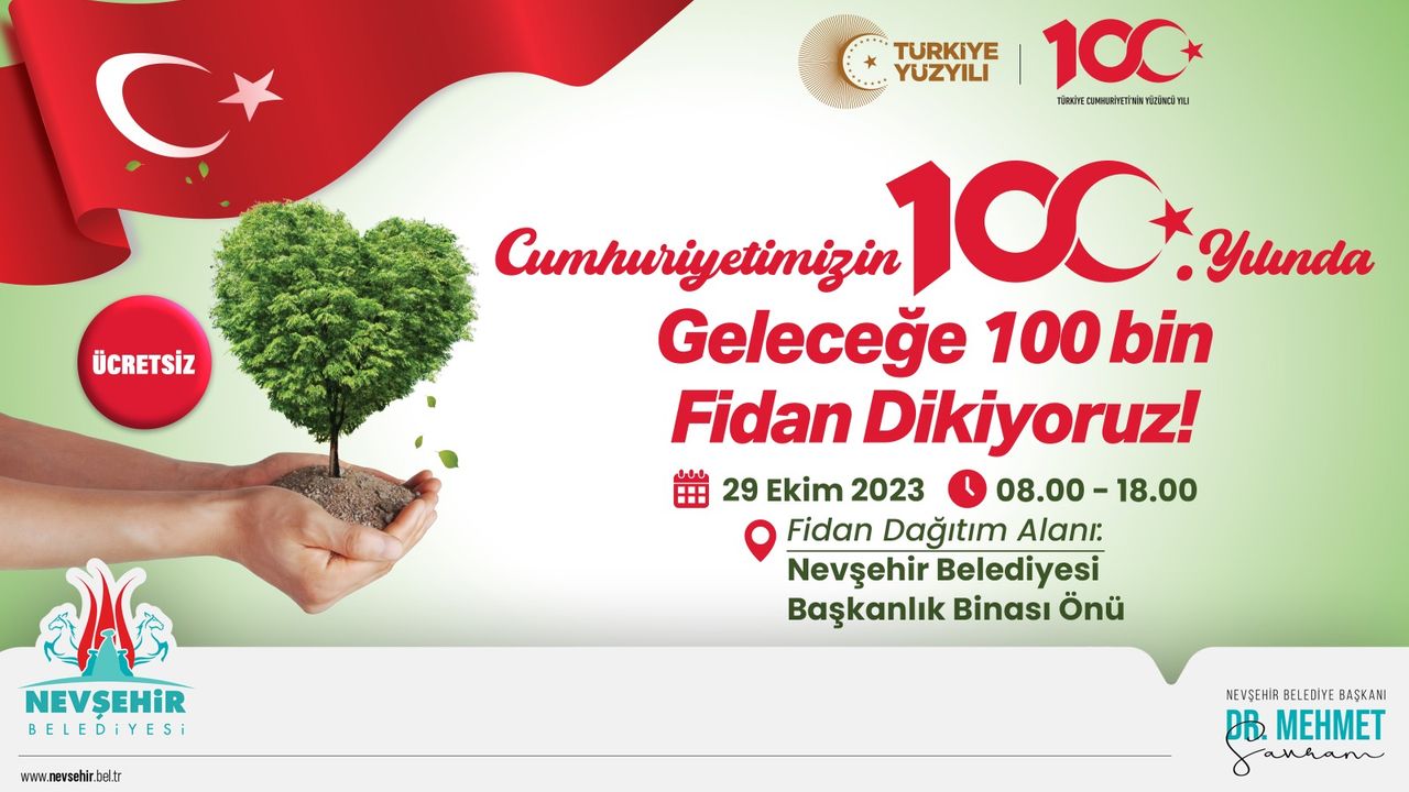 Nevşehir Belediyesi 100 bin fidan dağıtacak