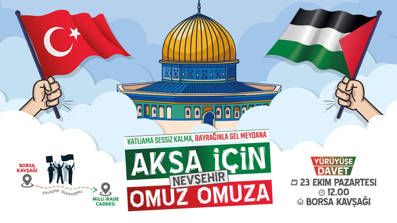 Nevşehir bugün 'Filistin' için yürüyecek!