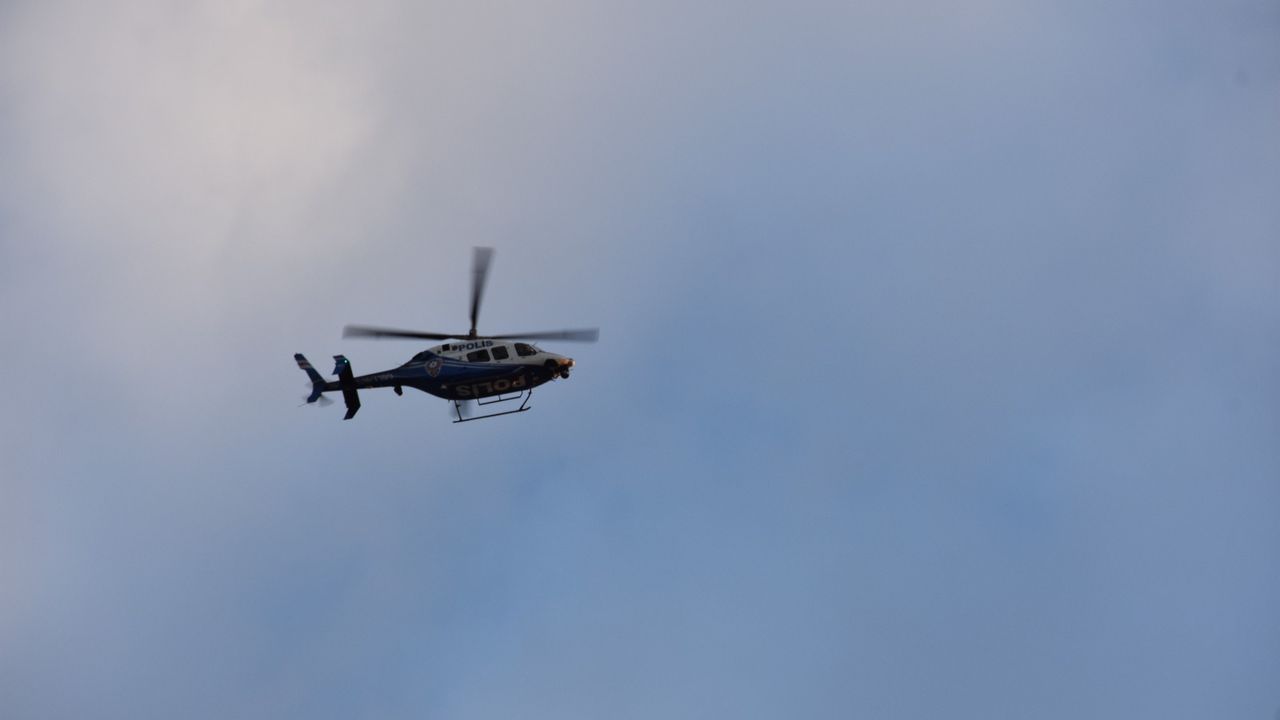 Nevşehir'de merak uyandıran helikopter!