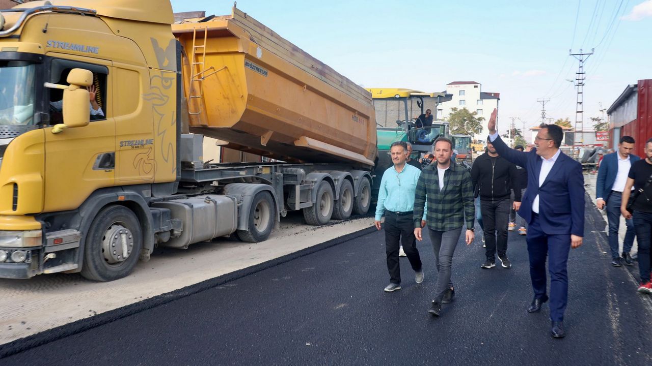 Nevşehir Sanayisinde asfalt çalışması başladı