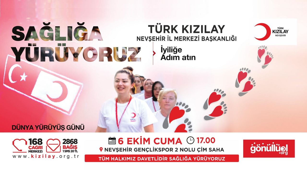 Türk Kızılay Nevşehir İl Merkezi Sağlığa Yürüyor