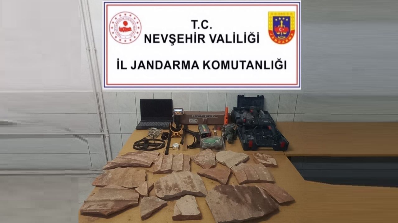 Nevşehir'de kaçak kazı yapan 7 kişi yakalandı