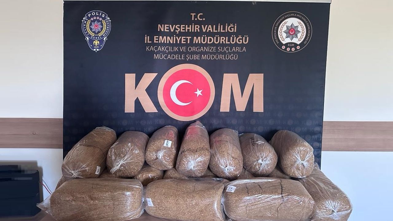 Nevşehir'de 90 kilogram kıyılmış tütün ele geçirildi