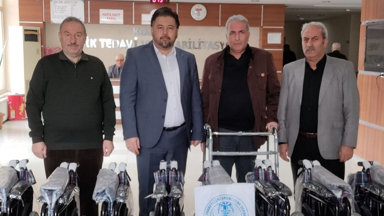 Kozaklı FTR Hastanesine tekerlekli sandalye bağışı