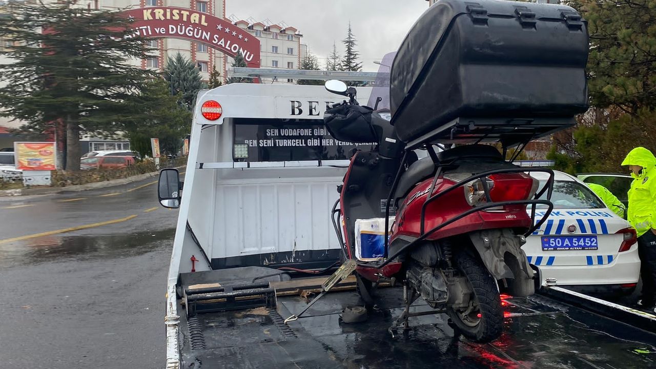 Nevşehir'de moto kurye kazası: 1 yaralı