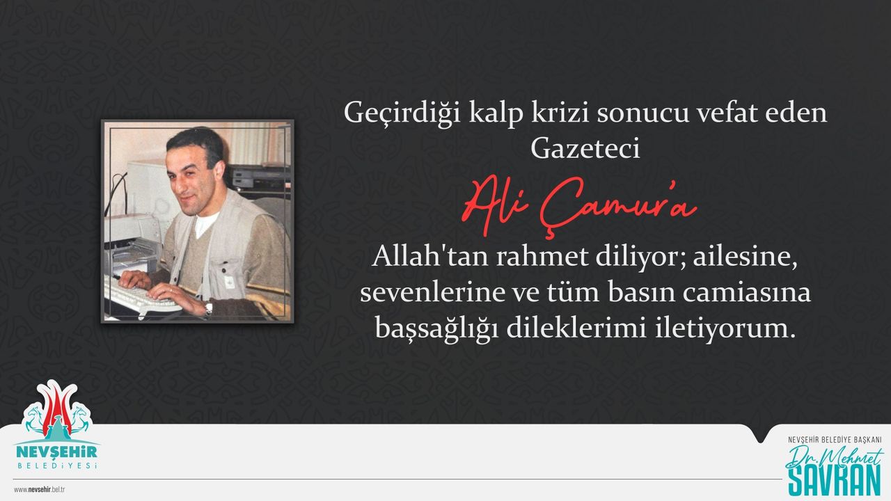 Başkan Savran’dan Gazeteci Ali Çamur İçin Taziye