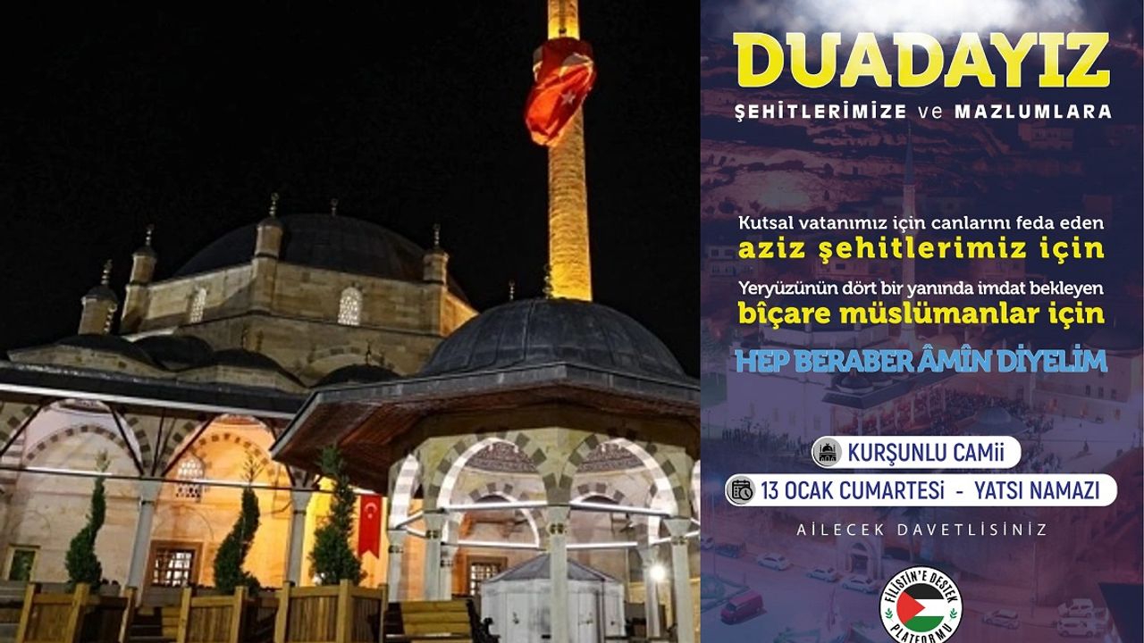 Nevşehir'de Şehitler ve Mazlumlar İçin Duaya Davet
