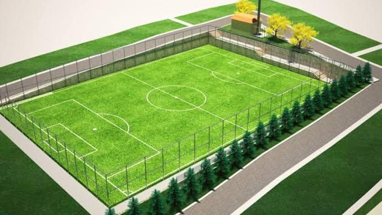 Tatlarin'e futbol sahası yapılıyor
