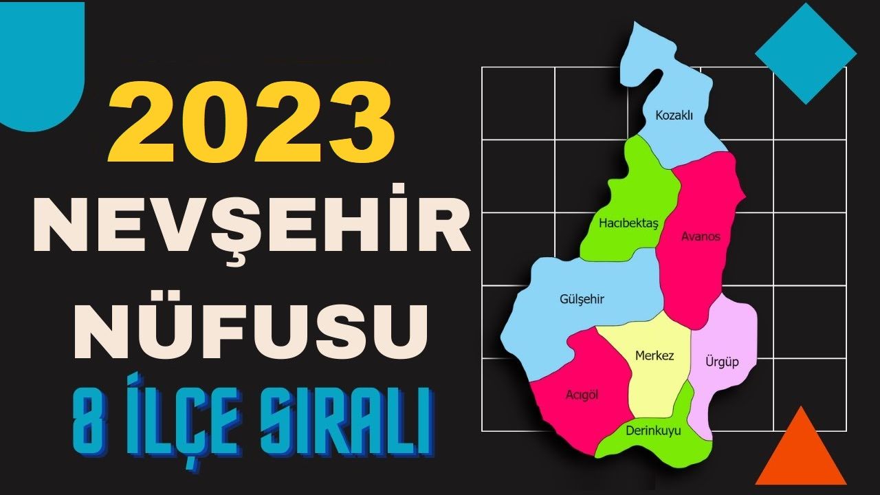 2023 Yılı Nevşehir İlçe, belde ve köylerin nüfusları
