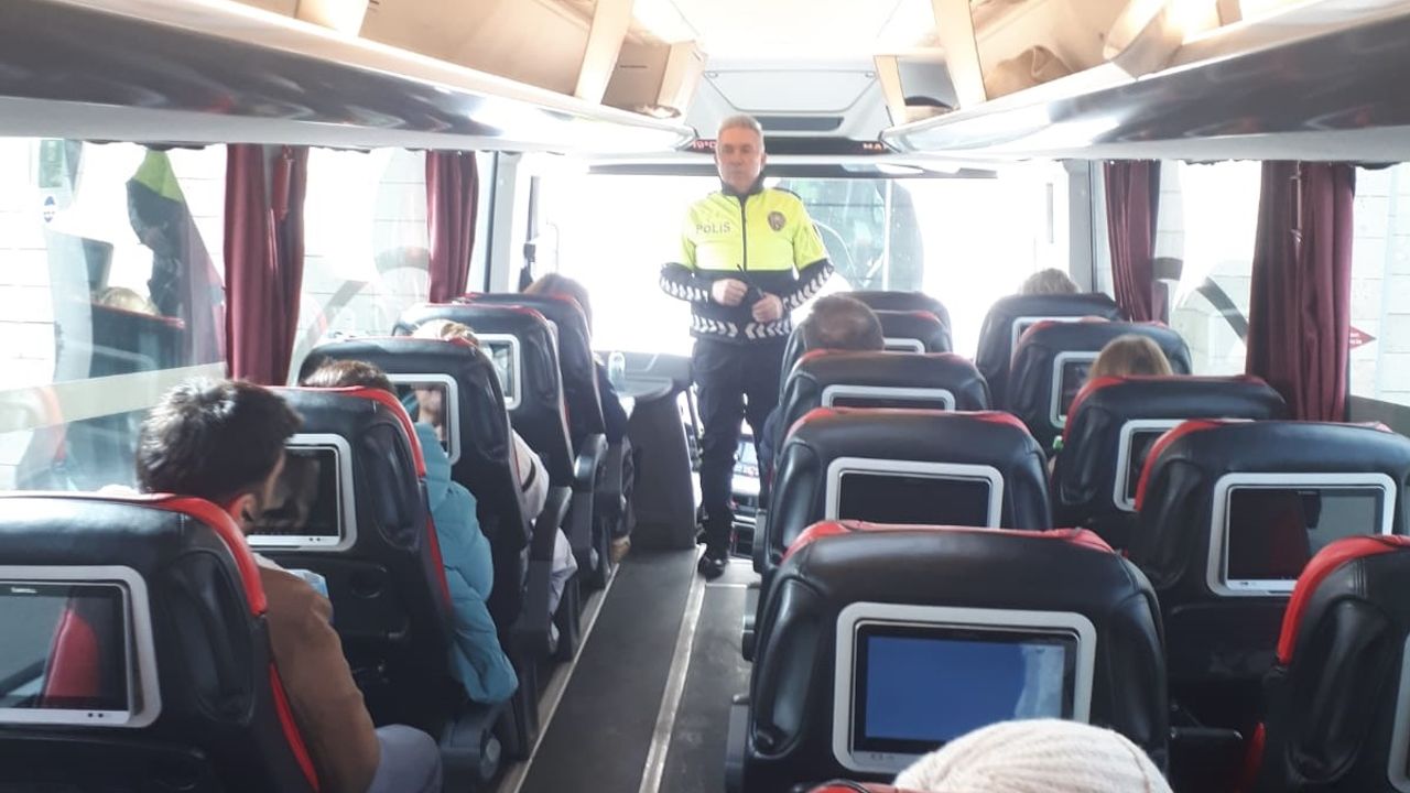 Nevşehir'de yolcu otobüslerine sivil trafik denetimi