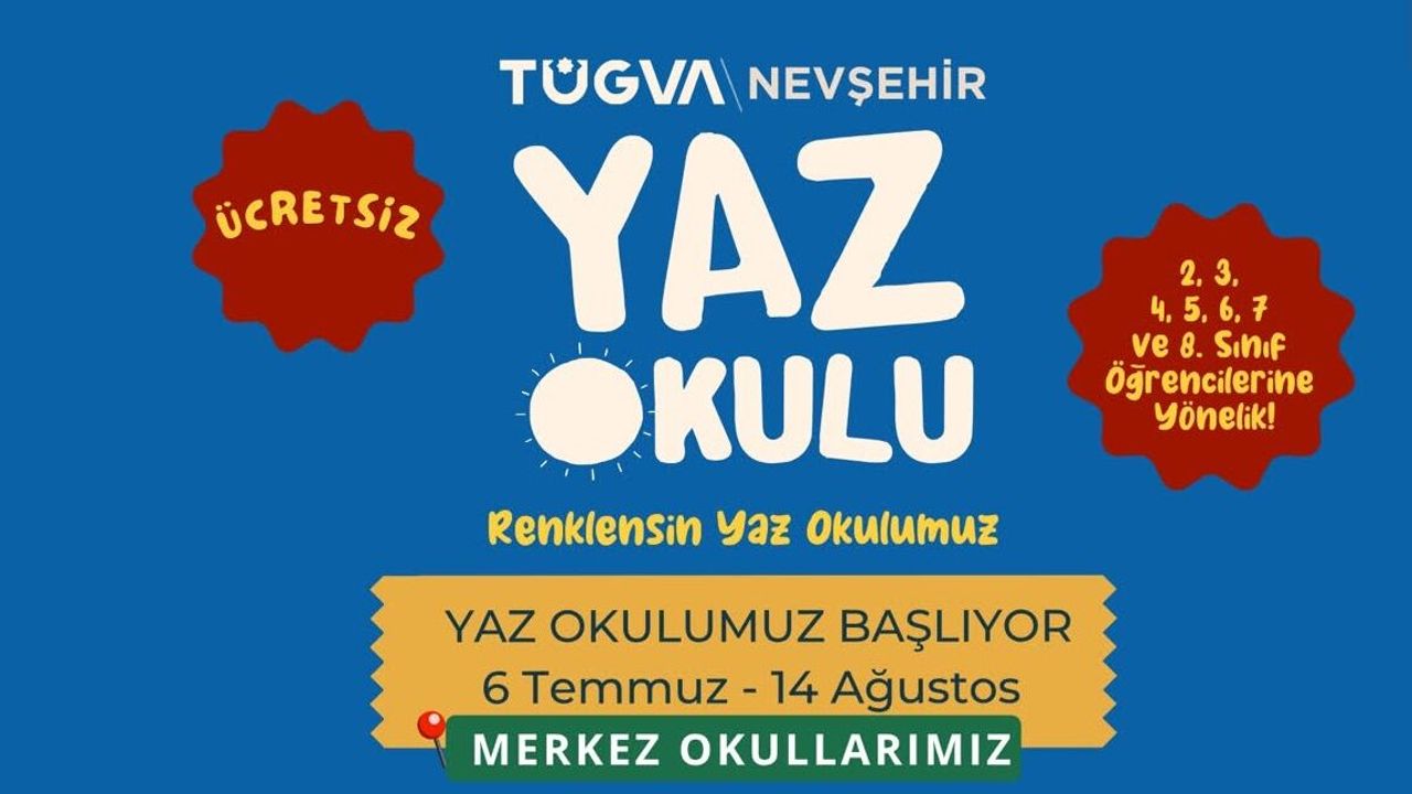 TÜGVA Nevşehir'den Çocuklara Yaz Sürprizi: Ücretsi