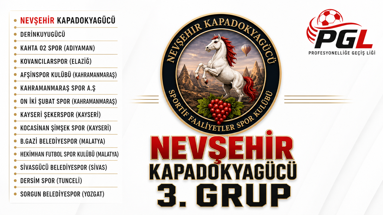 Nevşehir Spor PGL 3.Grupta mücadele edecek