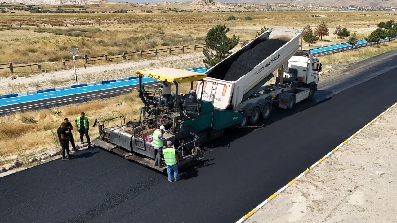 Avanos-Çavuşin Yolunda Konfor Tabakası Çalışması Başladı