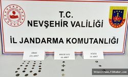 Nevşehir'de tarihi eser operasyonunda sikke ve takılar yakalandı
