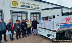Yazıhüyük kasabasından deprem bölgesine 3 TIR yardım