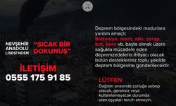 Depremzedelere bir sıcak dokunuşta Anadolu Lisesinden