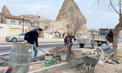 Göreme Adnan Menderes Caddesinde yürüyüş yolu