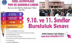 Altınyıldızda 9.10. ve 11. Sınıflar Kabul ve Bursluluk Sınavı
