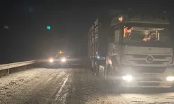 Nevşehir çevre yolunda tırlar yolda kaldı