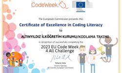 Altınyıldızda Code Week Belgesi Almaya Hak Kazandı